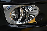 Хром накладки на противотуманные фары Libao (2 шт, пластик) для Geely Emgrand X7 2011- гг