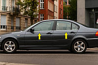 Окантовка окон нержавейка OmsaLine - Итальянская Нержавейка для BMW 3 серия E-46 1998-2006 гг