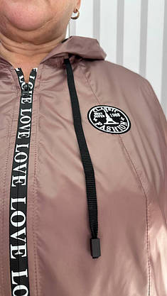 Легка водонепроникна вітровка на підкладці "Шардоне" 62-64 66-68 70-72 74-76, фото 2