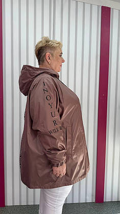 Легка водонепроникна вітровка на підкладці "Шардоне" 62-64 66-68 70-72 74-76, фото 4