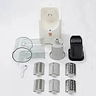 Акумуляторна овочерізка + 3 насадки, Vegetable cutter / Багатофункціональний кухонний слайсер для овочів, фото 9