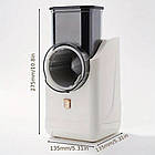 Акумуляторна овочерізка + 3 насадки, Vegetable cutter / Багатофункціональний кухонний слайсер для овочів, фото 8