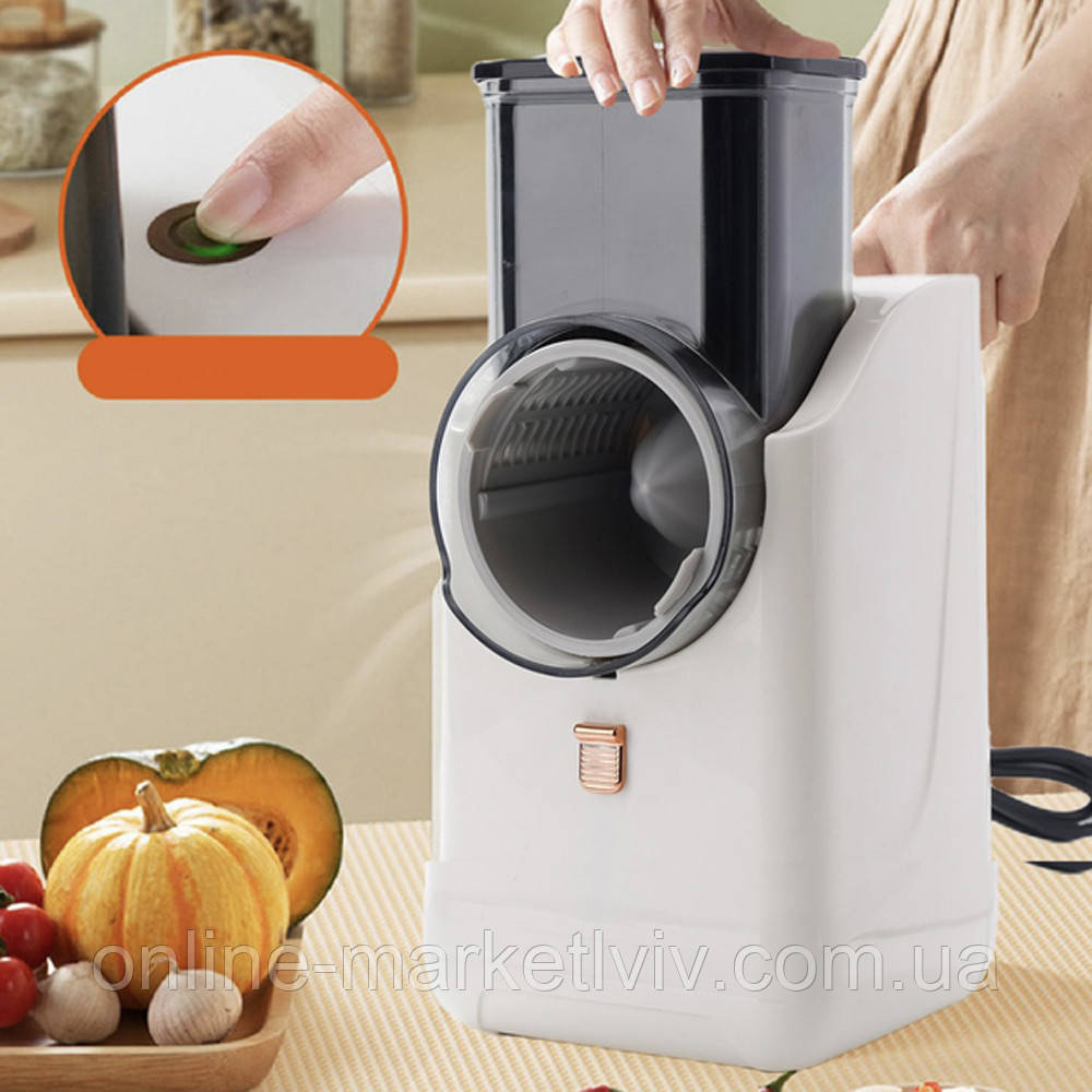 Акумуляторна овочерізка + 3 насадки, Vegetable cutter / Багатофункціональний кухонний слайсер для овочів, фото 1