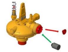 Регулятор тиску E -flush із приводом, з одним виходом для труби 22x22 мм, система для поїння курей, фото 1
