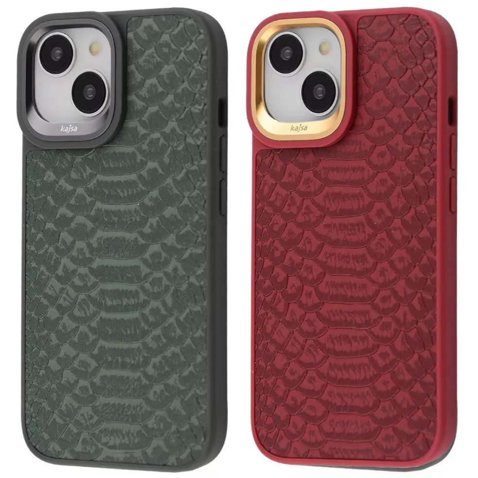 Шкіряний чохол Kajsa Snake Leather для iPhone 15