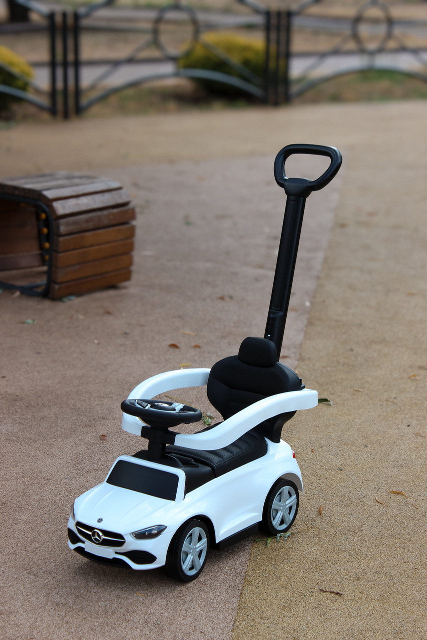 Каталка-толокар з батьківською ручкою 668L, білий, фото 1