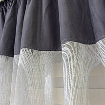 Тюль в дитячу, спальню на кухню №476 сірий, фото 2