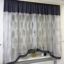 Тюль в дитячу, спальню на кухню №476 сірий, фото 3