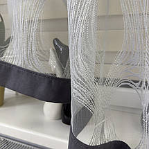 Тюль в дитячу, спальню на кухню №476 сірий, фото 4