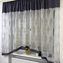Тюль в дитячу, спальню на кухню №476 сірий, фото 5