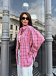 Жіноча молодіжна сорочка в клітинку вільного фасону (р. 42-46) 55131106, фото 3
