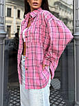 Жіноча молодіжна сорочка в клітинку вільного фасону (р. 42-46) 55131106, фото 5