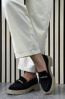 Туфлі лофери " ШКІРА " жіночі 6 пар у ящику чорного кольору 37-41, фото 2