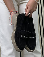 Туфлі лофери " ШКІРА " жіночі 6 пар у ящику чорного кольору 37-41, фото 6