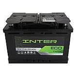 Автомобільний акумулятор INTER Eco  77Ah 620A L+ (L3), фото 2