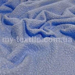 Тканина пальтова Букле Баранчик 150 см щільність 300 г/м2 однотон Джинс