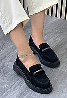 Туфлі лофери " ШКІРА " жіночі 6 пар у ящику чорного кольору 37-41, фото 2