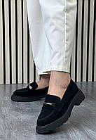 Туфлі лофери " ШКІРА " жіночі 6 пар у ящику чорного кольору 37-41, фото 5