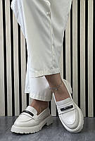 Туфлі лофери " ШКІРА " жіночі 6 пар у ящику бежевого кольору 37-41, фото 5