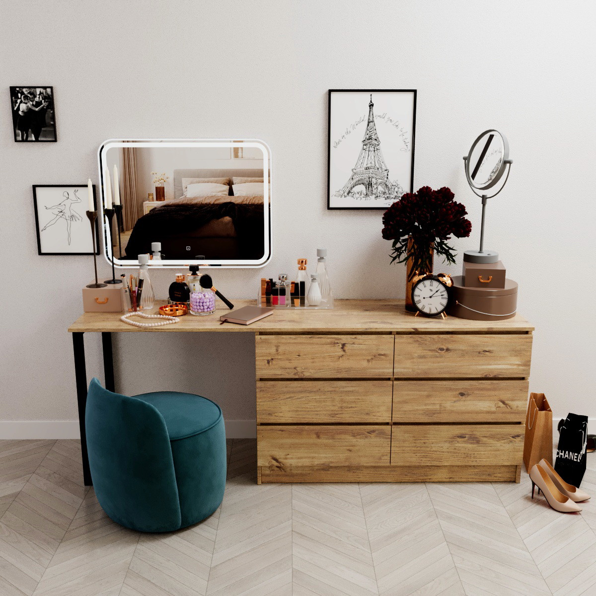 Стол комод Гермес Лофт Дуб Тахо 1900 мм, фото 1