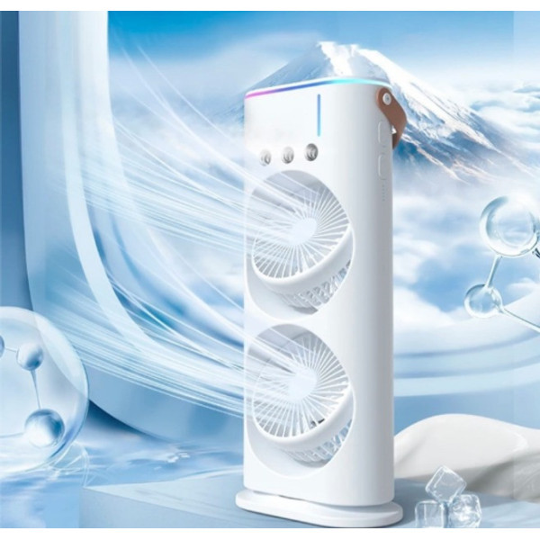 Вентилятор-розпилювач води  портативний LED підсвічування зволожувач повітря для дому