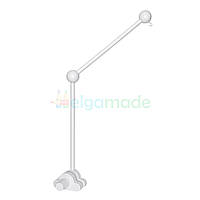 Тримач для мобіля дерев'яний Кронштейн-13, ХМАРКА БІЛА, 65 см