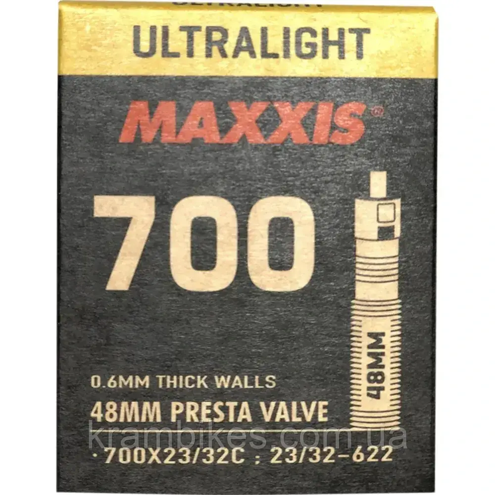 Камера Maxxis Ultra Light Presta Valve 700x23/32C FV 60мм