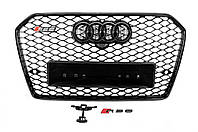 Передняя черная решетка RS-style (2014-2017) для Ауди A6 C7