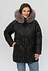 Жіночі зимові куртки великих розмірів  50-58 чорний, фото 5