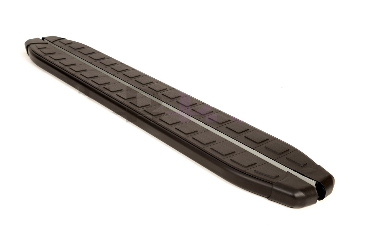 Бокові пороги Fullmond Black (2 шт, алюм) для Volkswagen Touareg 2010-2018 рр, фото 1