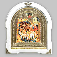 Ікона 40 мучеників Севастійських, лик 15х18 см, у білому дерев'яному кіоті, арка