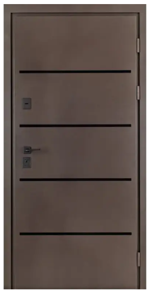 Вхідні двері Форест Браун вулиця (метал-МДФ) з терморозривом, фото 1