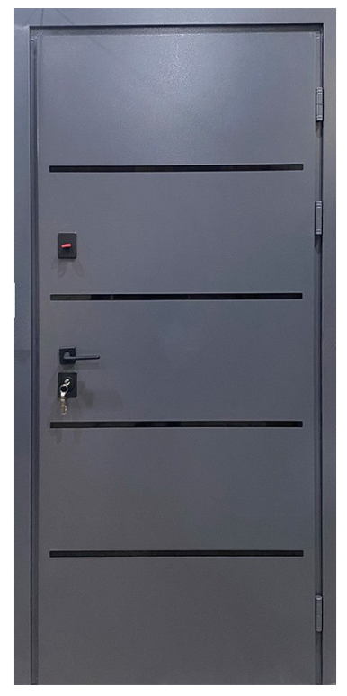 Вхідні двері Форест Грей МЕТ-МДФ з терморозривом, фото 1