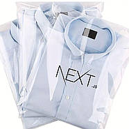 Фірмовий пакувальний пакет 40х50 см з клейовим клапаном прозорий з логотипом для магазинів і шоурумів, фото 7