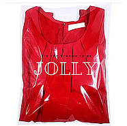 Фірмовий пакувальний пакет 40х50 см з клейовим клапаном прозорий з логотипом для магазинів і шоурумів, фото 6