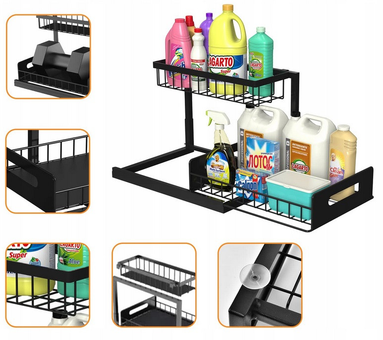 Органайзер стелаж для кухонної шафи з шухлядою, фото 1