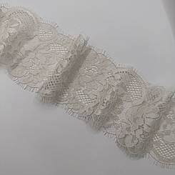 Мереживо шантильї "Джузеппе" нееластичне перлинне 9 см.( купон 2,9 м.)