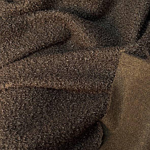 Тканина пальтова Букле Баранчик 150 см щільність 300 г/м2 однотон Коричневий