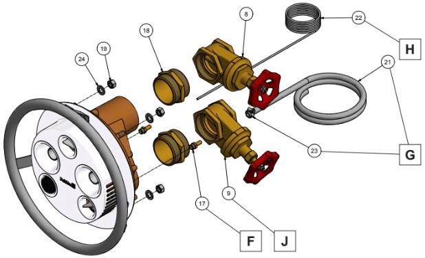 Комплект обв'язки протитечії Pahlen Jet Swim 2000, під збірний каркас