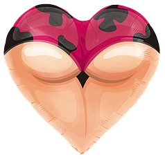 КТ065 КИТАЙ-КТ Серце 18" "Вигляд ззаду 18+" - Парубоцька вечірка