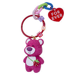Універсальний брелок, Bear Smile Rose, з TPU+PC, для ключів та сумок