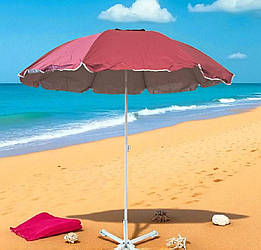 Пляжна парасолька з повітряним клапаном Ø 1,8 м, з нахилом, у чохлі