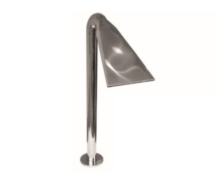 Водоспад для басейну "Гусак", кругла труба Ø 76 мм, полірований, висота 1500 мм, ширина сопла 500 мм