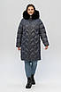 Зимова жіноча куртка великих розмірів  52-60 чорний, фото 4