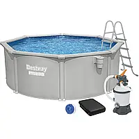 Збірний басейн Bestway Hydrium 56574 (360x122 см) з піщаним фільтром, драбиною та тентом