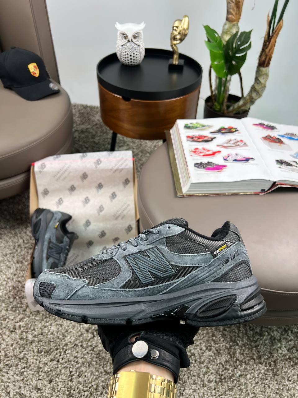 Чоловічі кросівки замшеві текстиль New Balance 2010 Dark Grey, кеди замша текстиль сірі. Чоловіче взуття