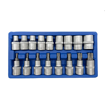 Набір головок та біт Torx E10-E24 1/2" 17 шт. Falon-Tech FT1728
