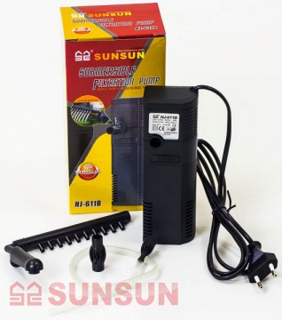 Фільтр для акваріума 80 л з подачею кисню/флейтою SunSun Hj-611b, фото 1