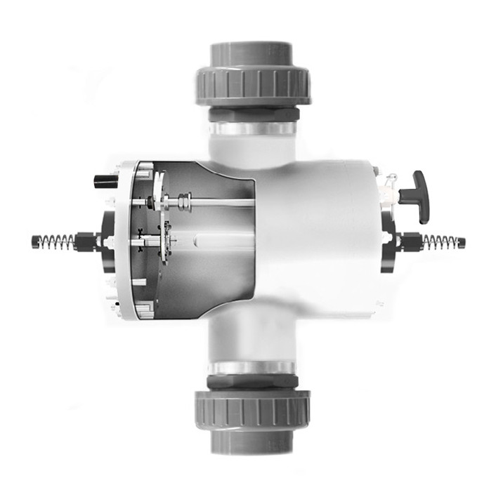 Ультрафіолет для басейну, установка CHARM 0.4 кВт, 9 м3/год. з ручним очищувачем, електронний блок живлення