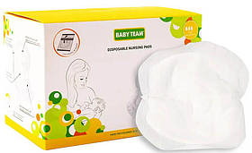 Вкладки лактаційні в бюстгальтер одноразові абсорбуючі суперпоглинаючі для годуючих мам 60 шт Baby team
